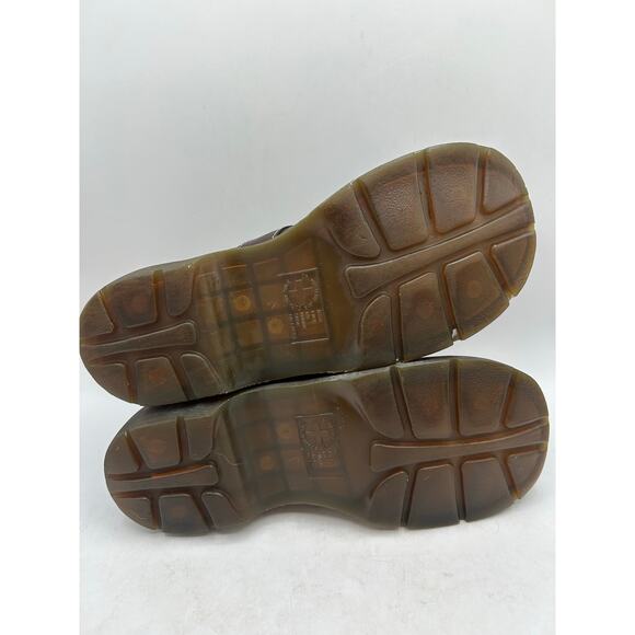 RARE Vtg Dr. Martens Women's 9Brown Leather Daisy Flower ShoesChunky Mary Jane - Picture 8 of 10